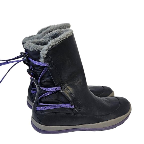 Camper x Goretex Womens Peu Pista Leather Boots, Black, Purple, Size 36 / US 6 - Picture 2 of 7